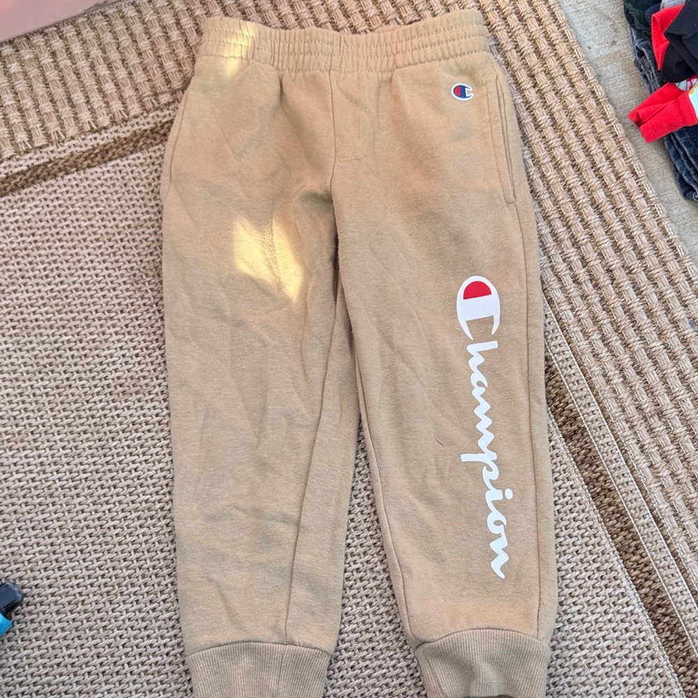 Champion Kids Tan Joggers with Logo
